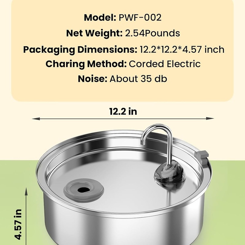 oneisall stainless dog water fountain product photo